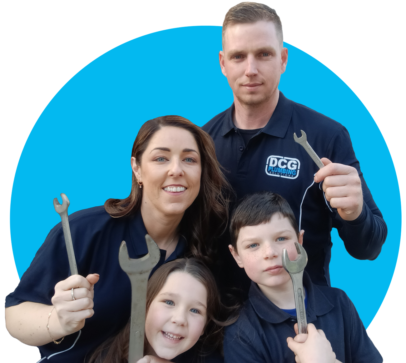Shane and his family, the team behind DCG Plumbing Solutions